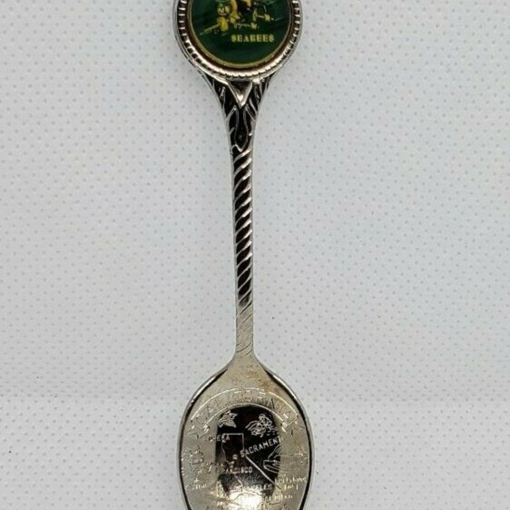 Seabees Fighting Bee Graphic California Engraved Mini Spoon Home Décor